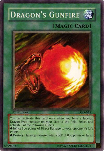 Dragon's Gunfire [LOD-045] Common | Shuffle n Cut Hobbies & Games
