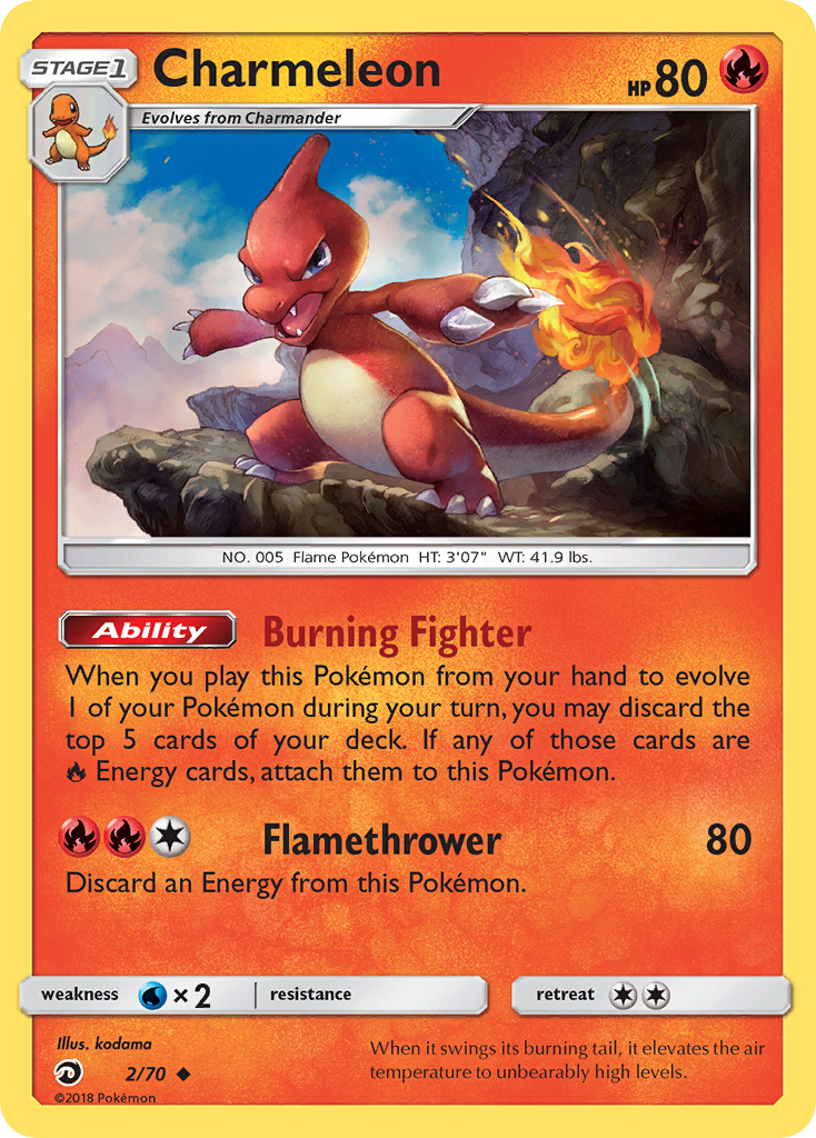 Charmeleon (2/70) [Sun & Moon: Dragon Majesty] | Shuffle n Cut Hobbies & Games