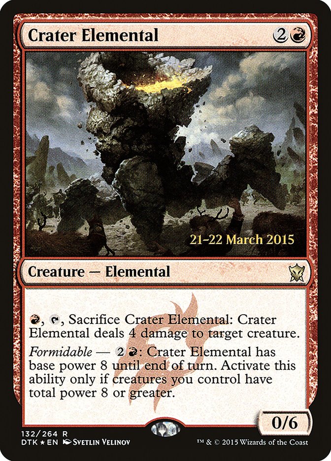 Crater Elemental [Dragons of Tarkir Prerelease Promos] | Shuffle n Cut Hobbies & Games