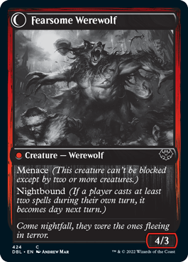 Fearful Villager // Fearsome Werewolf [Innistrad: Double Feature] | Shuffle n Cut Hobbies & Games