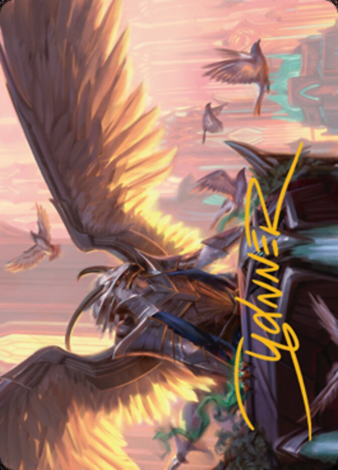 Falco Spara, Pactweaver 1 Art Card (Gold-Stamped Signature) [Streets of New Capenna Art Series] | Shuffle n Cut Hobbies & Games