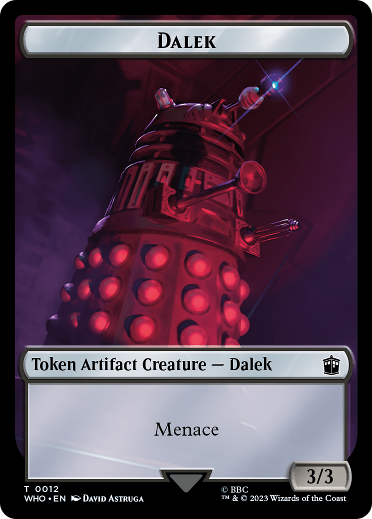 Dalek // Mark of the Rani Double-Sided Token [Doctor Who Tokens] | Shuffle n Cut Hobbies & Games