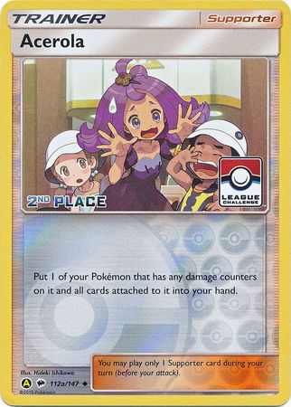 Acerola (112a/147) (League Promo 2nd Place) [Sun & Moon: Burning Shadows] | Shuffle n Cut Hobbies & Games