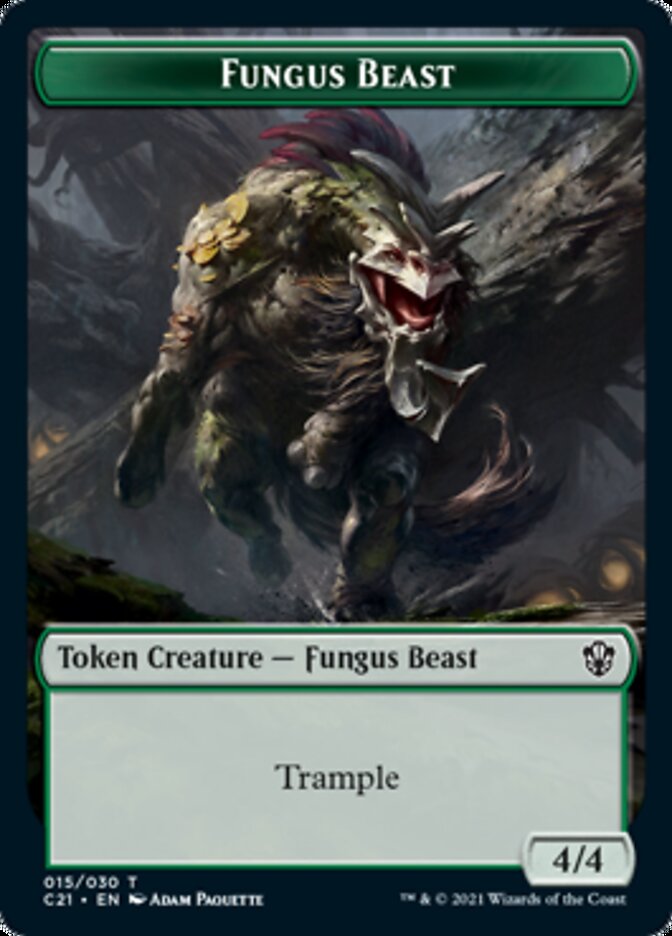 Demon // Fungus Beast Double-Sided Token [Commander 2021 Tokens] | Shuffle n Cut Hobbies & Games