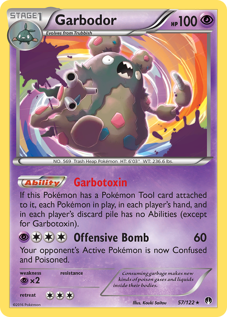 Garbodor (57/122) [XY: BREAKpoint] | Shuffle n Cut Hobbies & Games