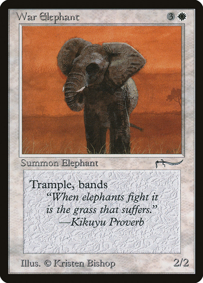 War Elephant (Dark Mana Cost) [Arabian Nights] | Shuffle n Cut Hobbies & Games