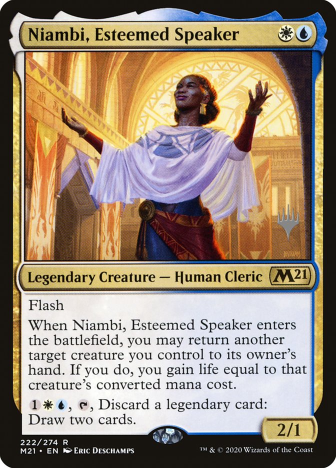 Niambi, Esteemed Speaker (Promo Pack) [Core Set 2021 Promos] | Shuffle n Cut Hobbies & Games