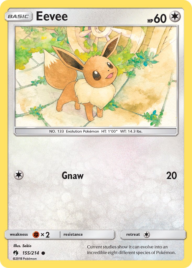 Eevee (155/214) (Let's Play, Eevee Cracked Ice Holo) (Theme Deck Exclusives) [Sun & Moon: Lost Thunder] | Shuffle n Cut Hobbies & Games