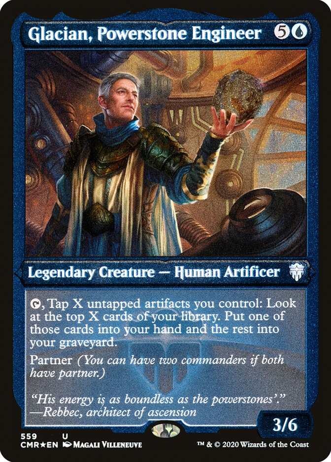 Glacian, Powerstone Engineer (Etched) [Commander Legends] | Shuffle n Cut Hobbies & Games