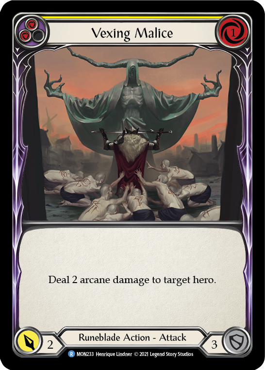 Vexing Malice (Yellow) [MON233] 1st Edition Normal | Shuffle n Cut Hobbies & Games
