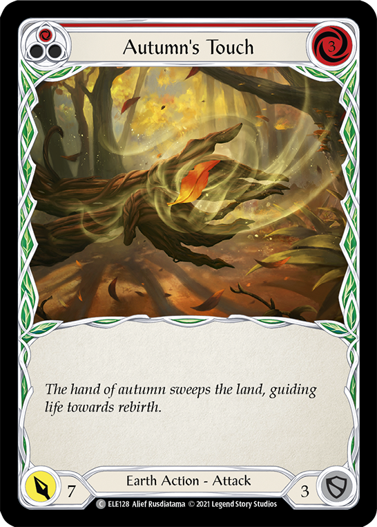 Autumn's Touch (Red) [ELE128] (Tales of Aria)  1st Edition Rainbow Foil | Shuffle n Cut Hobbies & Games