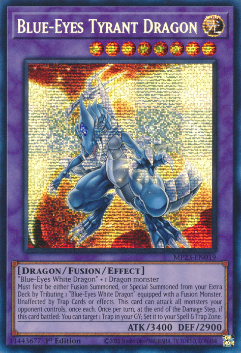 Blue-Eyes Tyrant Dragon [MP23-EN019] Prismatic Secret Rare | Shuffle n Cut Hobbies & Games