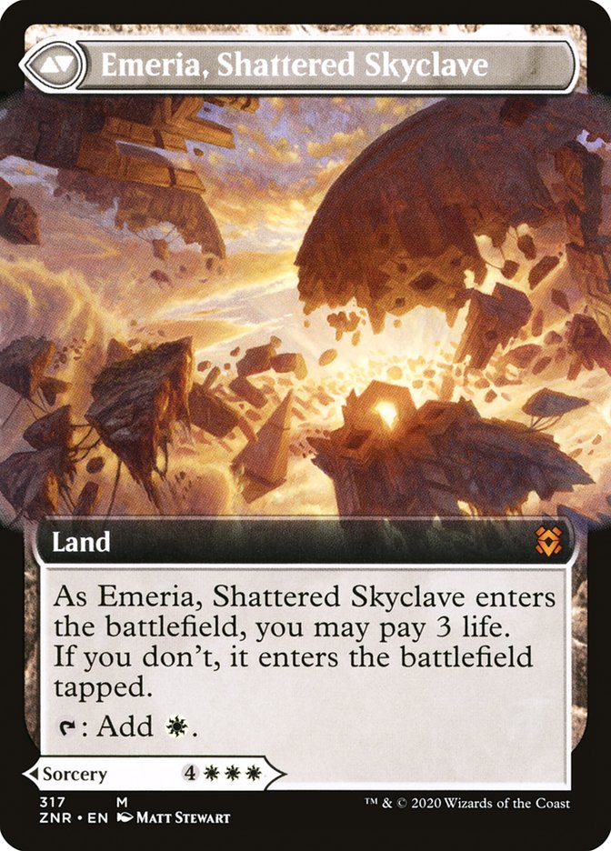 Emeria's Call // Emeria, Shattered Skyclave (Extended Art) [Zendikar Rising] | Shuffle n Cut Hobbies & Games