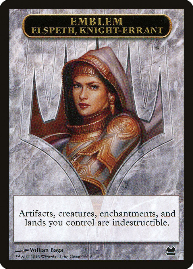 Elspeth, Knight-Errant Emblem [Modern Masters Tokens] | Shuffle n Cut Hobbies & Games