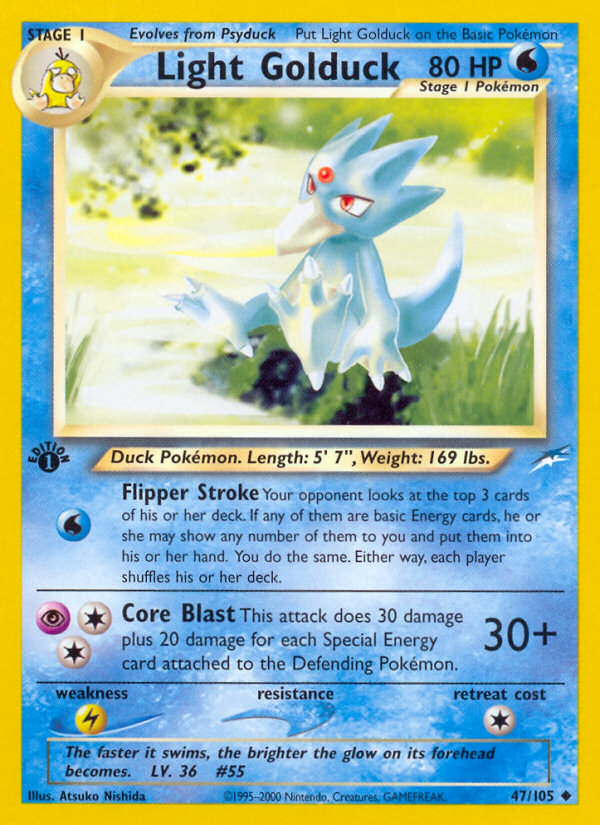 Light Golduck (47/105) [Neo Destiny 1st Edition] | Shuffle n Cut Hobbies & Games