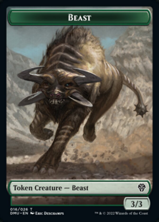 Kavu // Beast Double-Sided Token [Dominaria United Commander Tokens] | Shuffle n Cut Hobbies & Games