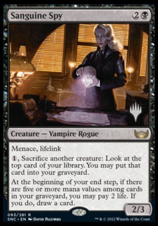 Sanguine Spy (Promo Pack) [Streets of New Capenna Promos] | Shuffle n Cut Hobbies & Games