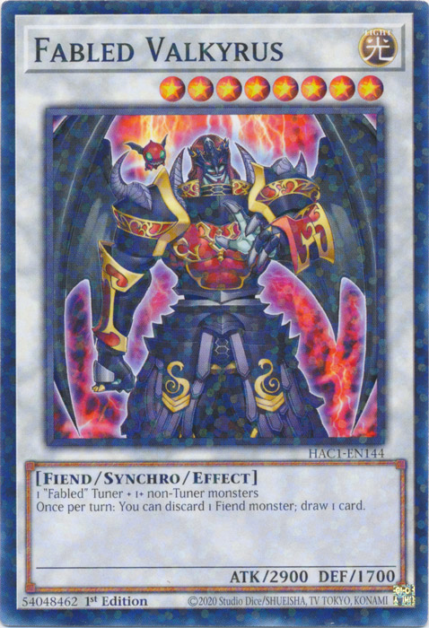 Fabled Valkyrus (Duel Terminal) [HAC1-EN144] Common | Shuffle n Cut Hobbies & Games