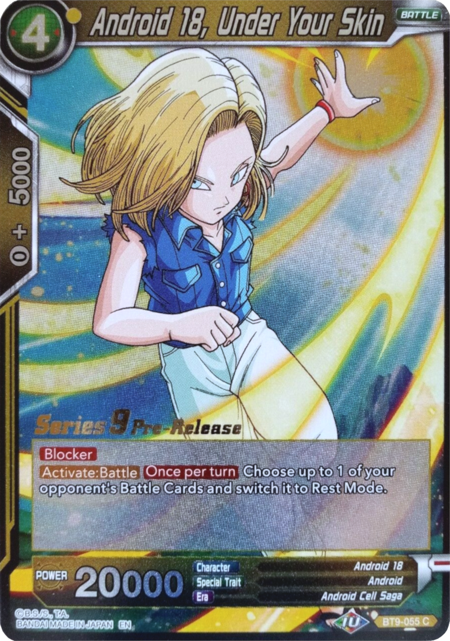 Android 18, Under Your Skin (BT9-055) [Universal Onslaught Prerelease Promos] | Shuffle n Cut Hobbies & Games