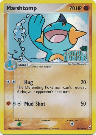 Marshtomp (38/100) (Stamped) [EX: Crystal Guardians] | Shuffle n Cut Hobbies & Games