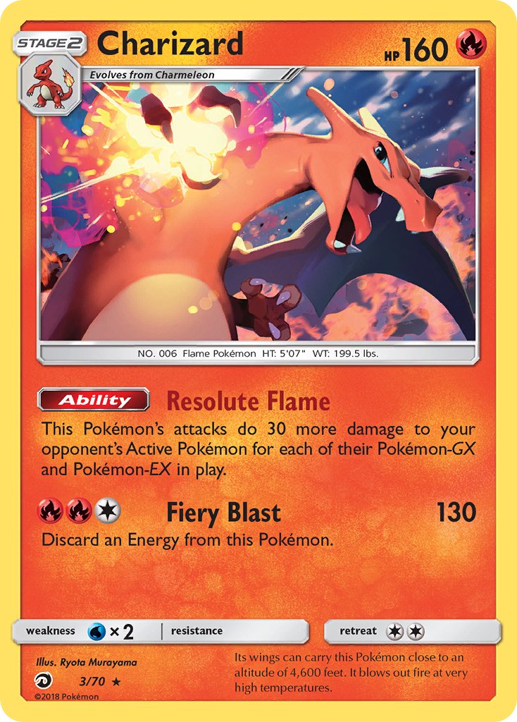 Charizard (3/70) (Let's Play, Eevee) (Theme Deck Exclusive) [Sun & Moon: Dragon Majesty] | Shuffle n Cut Hobbies & Games