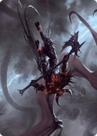 Burning-Rune Demon Art Card [Kaldheim Art Series] | Shuffle n Cut Hobbies & Games