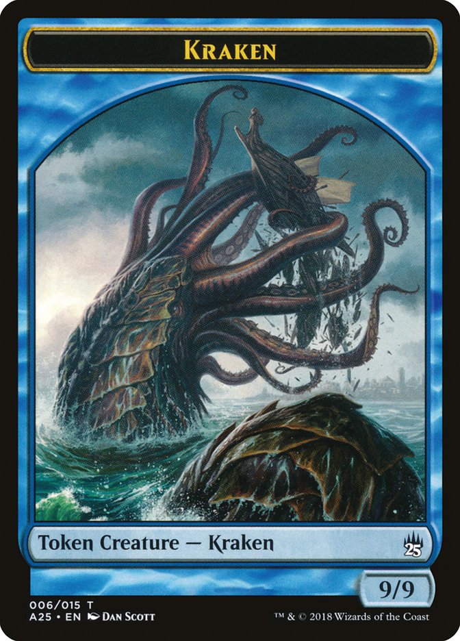 Fish // Kraken Double-Sided Token [Masters 25 Tokens] | Shuffle n Cut Hobbies & Games