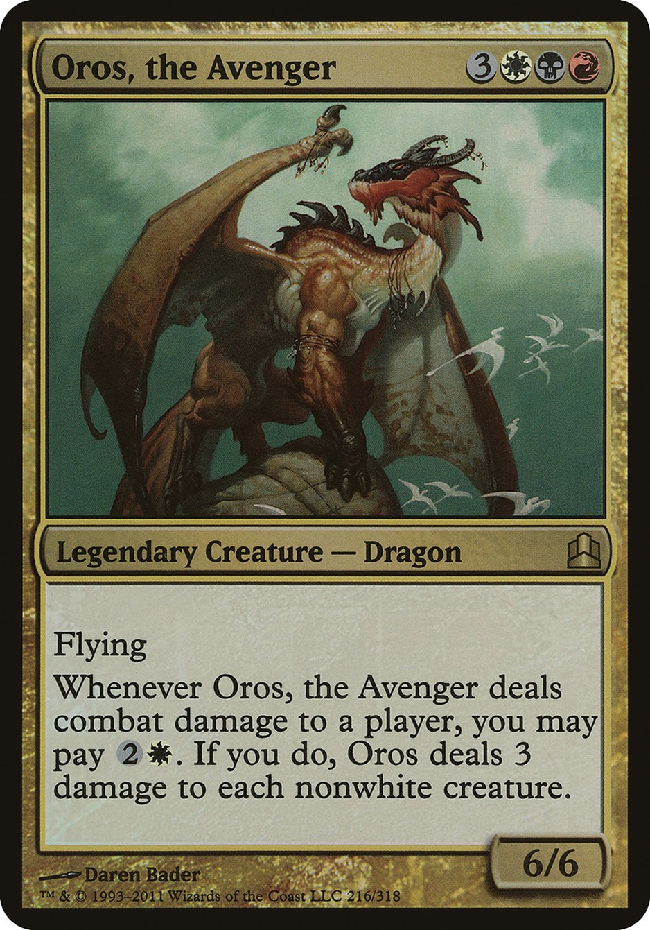 Oros, the Avenger (Oversized) [Commander 2011 Oversized] | Shuffle n Cut Hobbies & Games