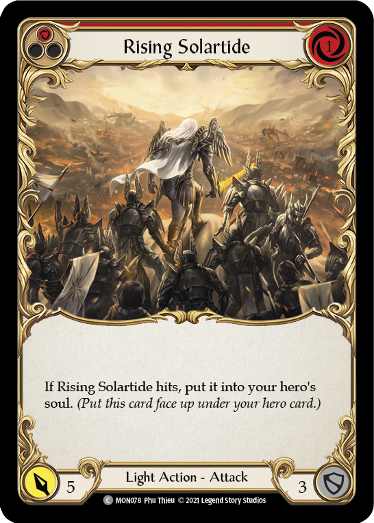 Rising Solartide (Red) (Rainbow Foil) [MON078-RF] 1st Edition Rainbow Foil | Shuffle n Cut Hobbies & Games