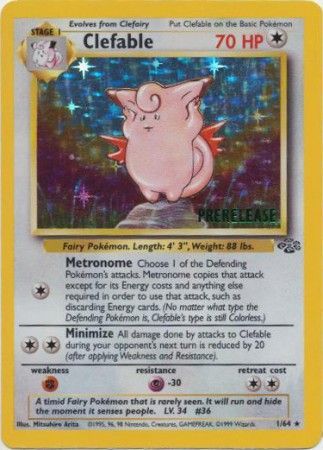 Clefable (1/64) (Prerelease Promo) [Jungle Unlimited] | Shuffle n Cut Hobbies & Games