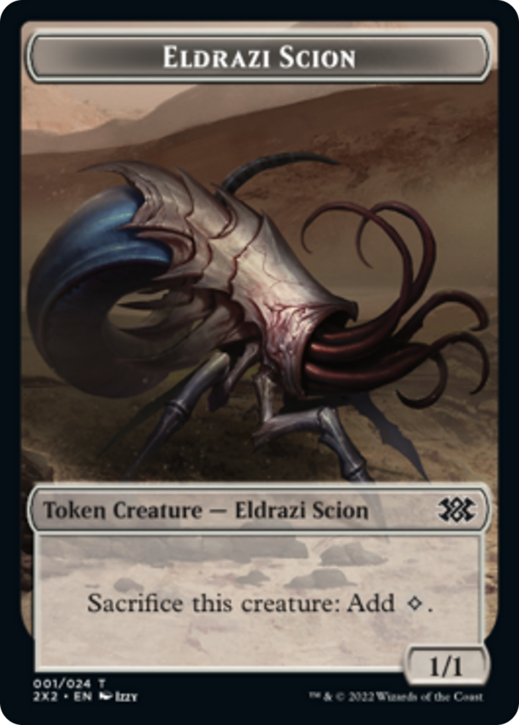 Spider // Eldrazi Scion Double-Sided Token [Double Masters 2022 Tokens] | Shuffle n Cut Hobbies & Games
