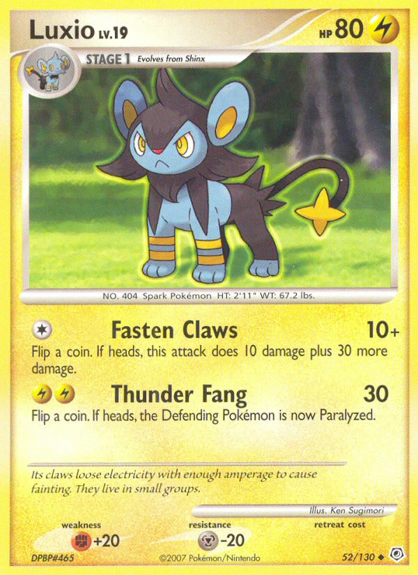 Luxio (52/130) [Diamond & Pearl: Base Set] | Shuffle n Cut Hobbies & Games