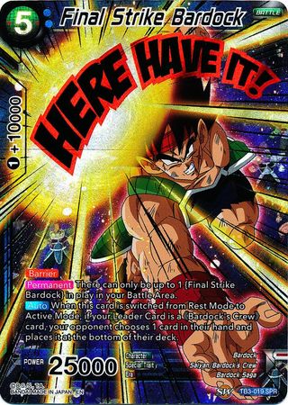 Final Strike Bardock (SPR) [TB3-019_SPR] | Shuffle n Cut Hobbies & Games