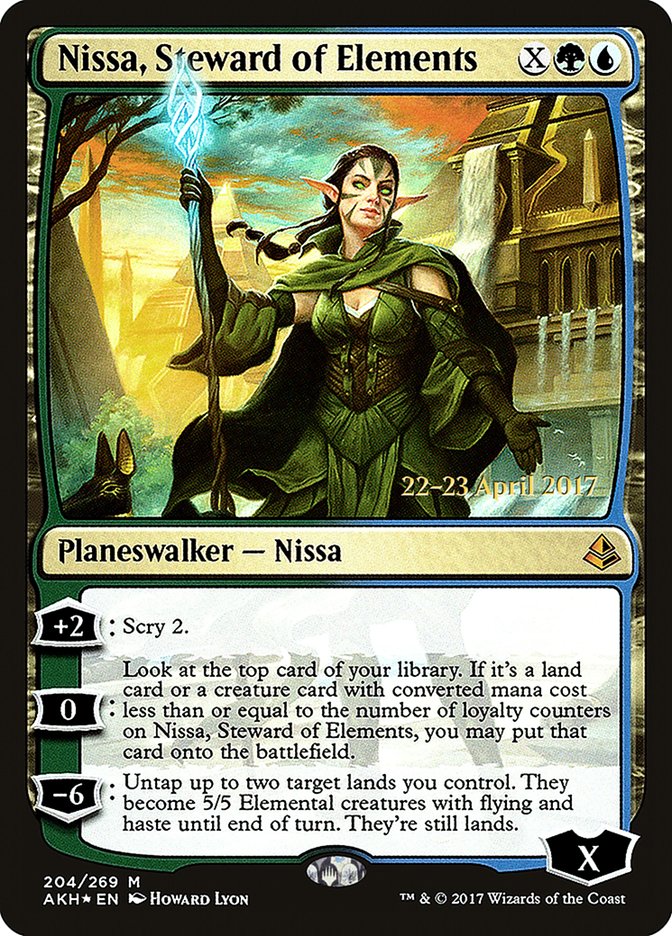 Nissa, Steward of Elements [Amonkhet Prerelease Promos] | Shuffle n Cut Hobbies & Games