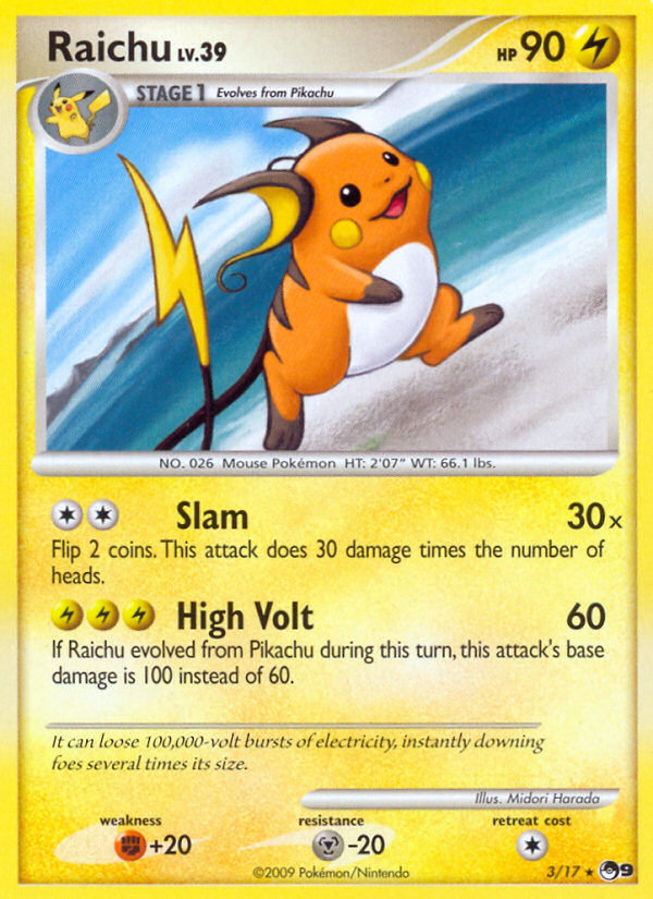 Raichu (3/17) [POP Series 9] | Shuffle n Cut Hobbies & Games