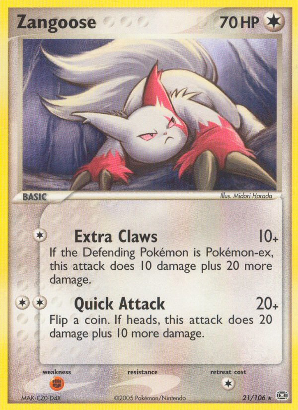 Zangoose (21/106) [EX: Emerald] | Shuffle n Cut Hobbies & Games