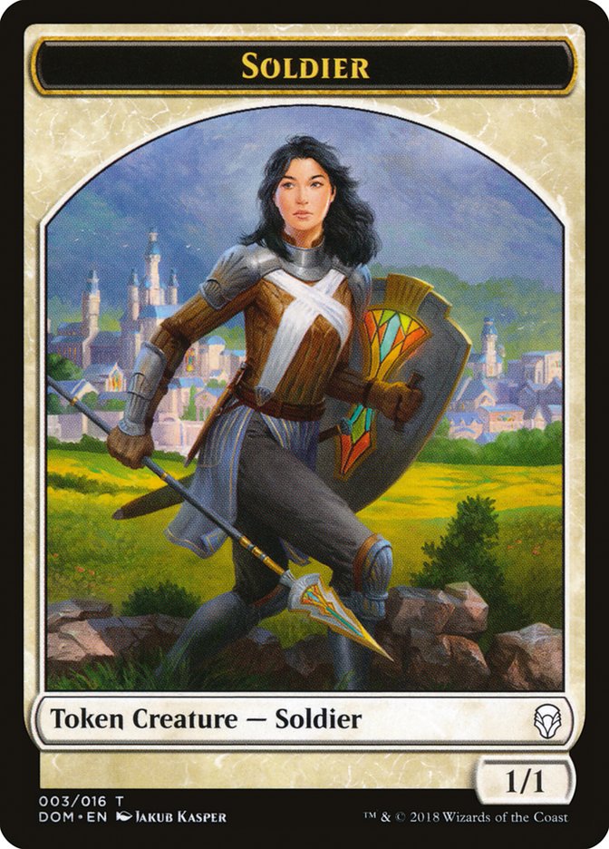 Soldier Token [Dominaria Tokens] | Shuffle n Cut Hobbies & Games