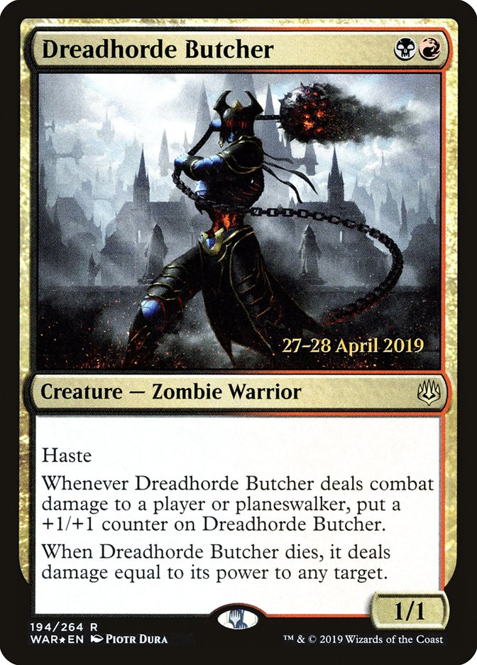 Dreadhorde Butcher [War of the Spark Prerelease Promos] | Shuffle n Cut Hobbies & Games