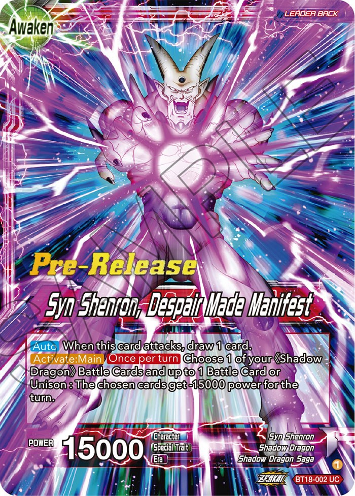 One-Star Ball // Syn Shenron, Despair Made Manifest (BT18-002) [Dawn of the Z-Legends Prerelease Promos] | Shuffle n Cut Hobbies & Games