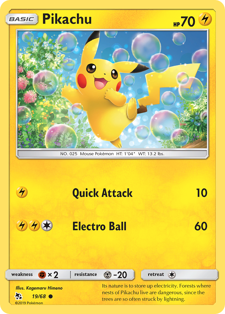 Pikachu (19/68) [Sun & Moon: Hidden Fates] | Shuffle n Cut Hobbies & Games