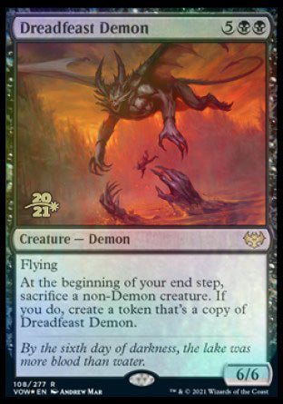 Dreadfeast Demon [Innistrad: Crimson Vow Prerelease Promos] | Shuffle n Cut Hobbies & Games