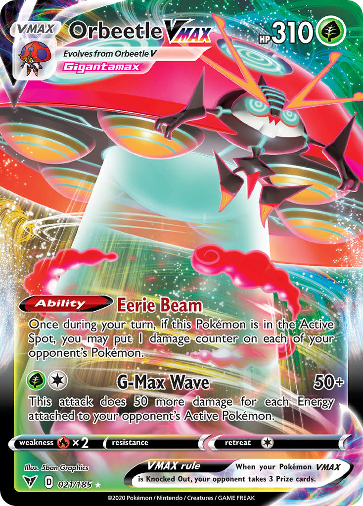 Orbeetle VMAX (021/185) [Sword & Shield: Vivid Voltage] | Shuffle n Cut Hobbies & Games