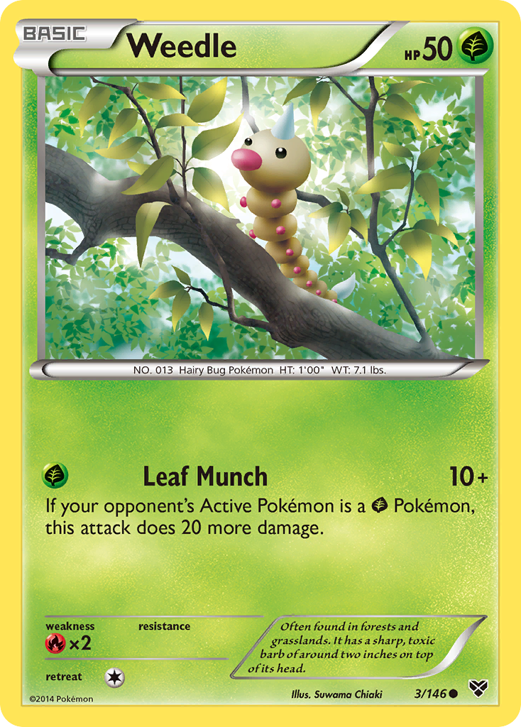 Weedle (3/146) [XY: Base Set] | Shuffle n Cut Hobbies & Games