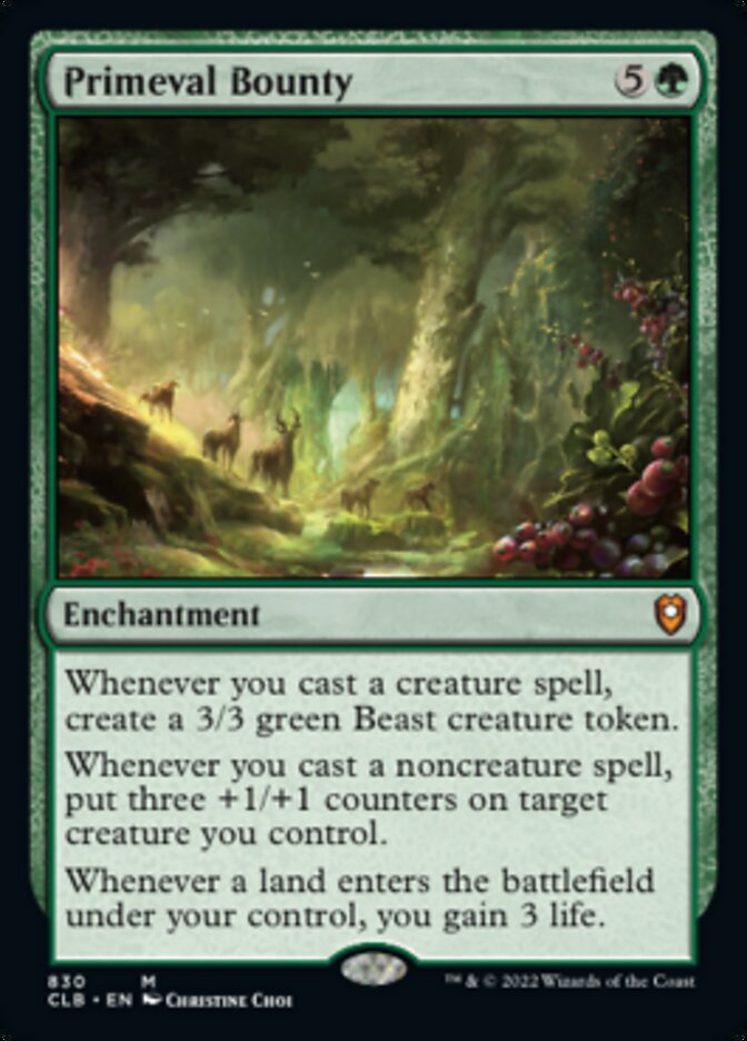 Primeval Bounty [Commander Legends: Battle for Baldur's Gate] | Shuffle n Cut Hobbies & Games