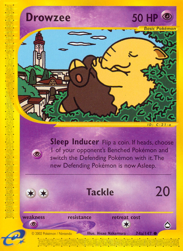 Drowzee (74a/147) [Aquapolis] | Shuffle n Cut Hobbies & Games