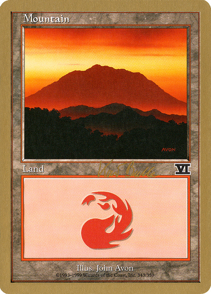 Mountain (kb343) (Kai Budde) [World Championship Decks 1999] | Shuffle n Cut Hobbies & Games