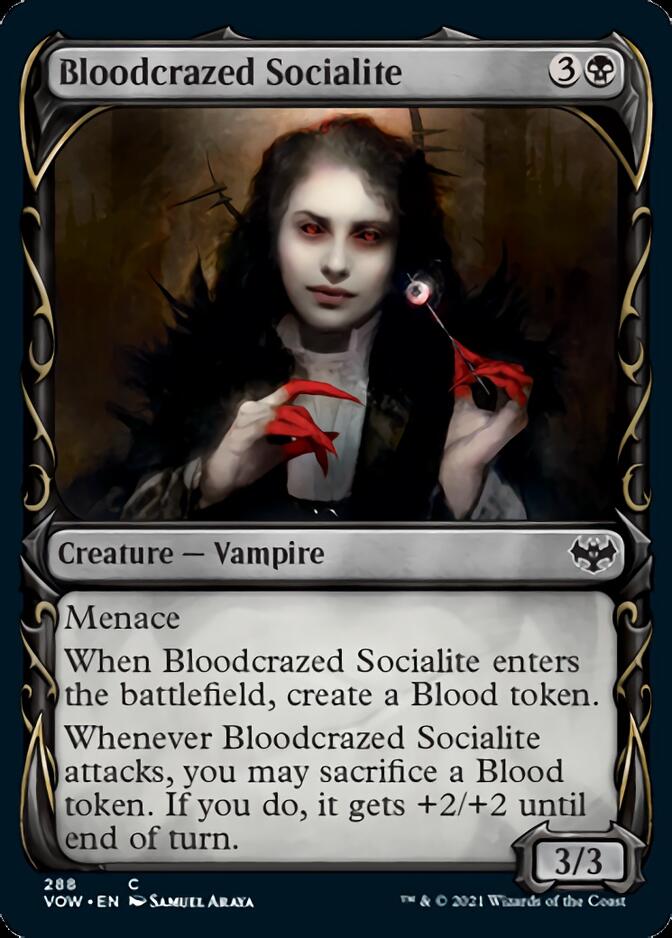 Bloodcrazed Socialite (Showcase Fang Frame) [Innistrad: Crimson Vow] | Shuffle n Cut Hobbies & Games