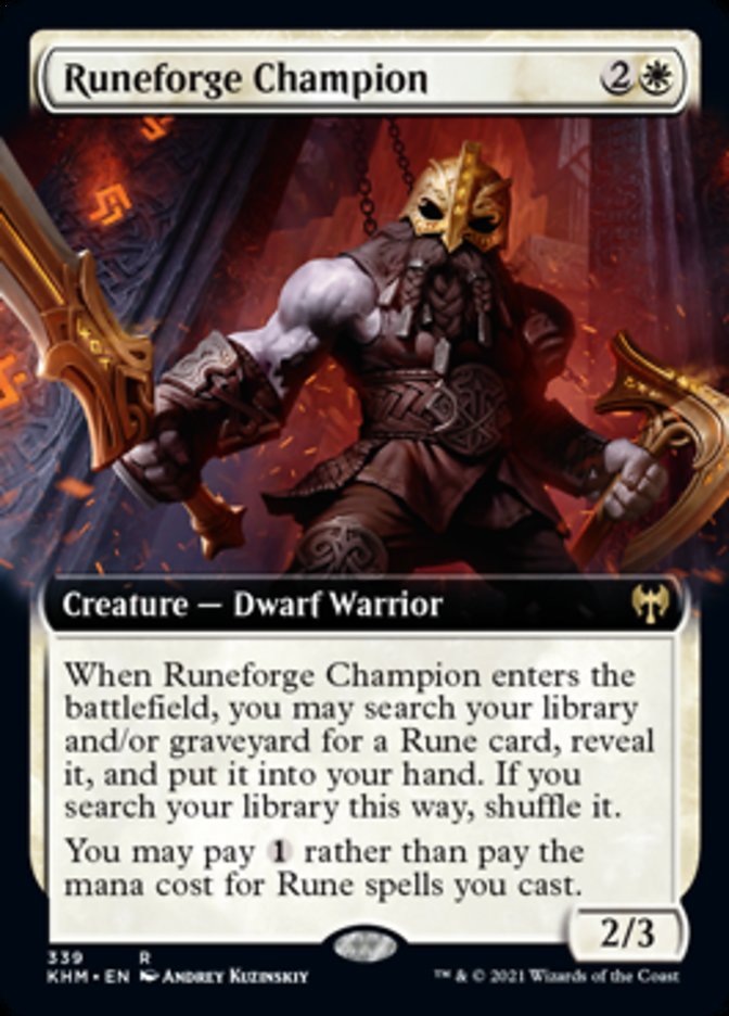 Runeforge Champion (Extended Art) [Kaldheim] | Shuffle n Cut Hobbies & Games
