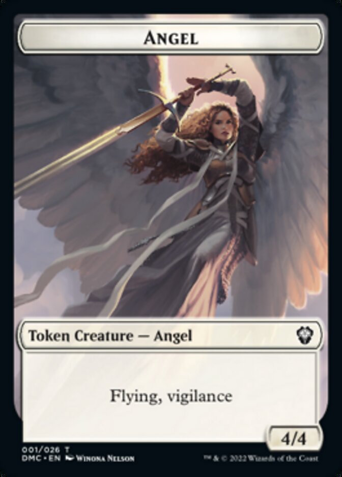 Angel Token [Dominaria United Commander Tokens] | Shuffle n Cut Hobbies & Games