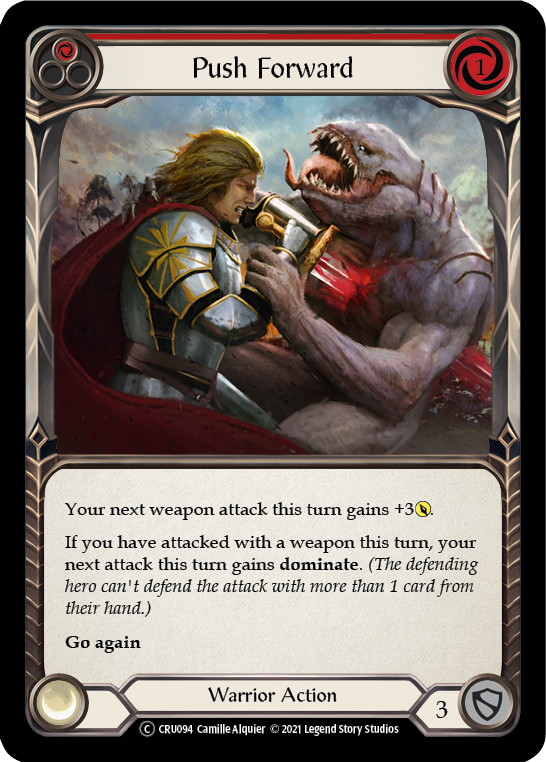 Push Forward (Red) [CRU094] Unlimited Normal | Shuffle n Cut Hobbies & Games